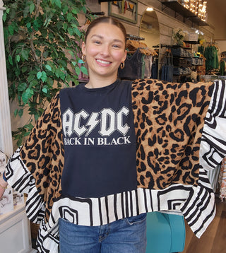 Ruffled Band Tee- ACDC