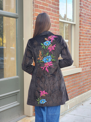 Elton Velvet Floral Jacket/Dress