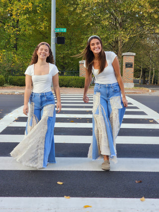 Grace Lace Side Slit Pants