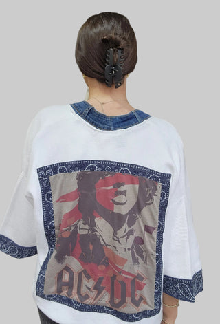 Banded Rock Cardigan ACDC