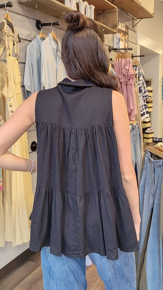 Sleeveless Tiered Top