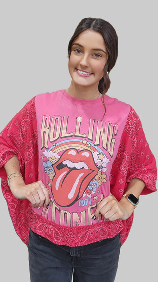 Bandana Banded Top, Rolling Stones