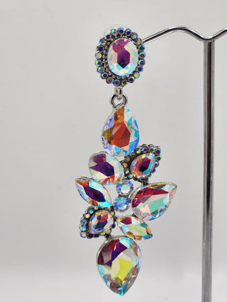 Hunk Silver Iridescent Earring