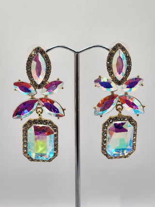 Gold Iridescent Drop Earring
