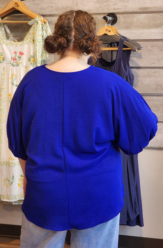 Plus Wide V-Neck Top