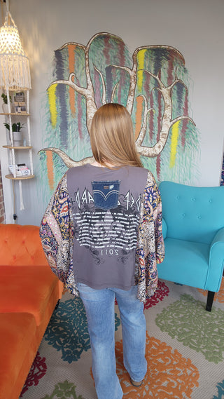 Banded Pullover Tee, Def Leppard