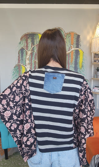 Banded Pullover Tee, Pink