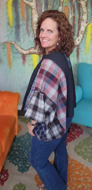 Band Tee Upcycled Flannel-Metallica
