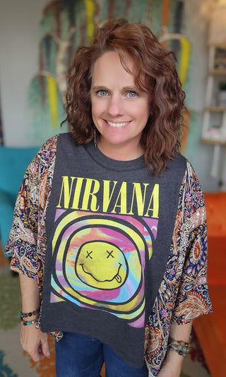 Banded Pullover Tee, Nirvana (Tie Dye)