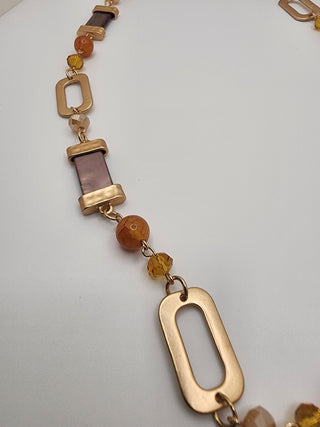 Gold Amber Statement Necklace