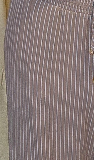 Tan Pinstripe Casual Pants