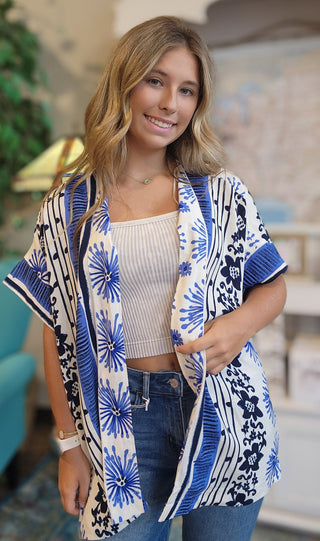 Island Navy Kimono