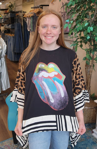 Ruffled Band Tee- Rolling Stones