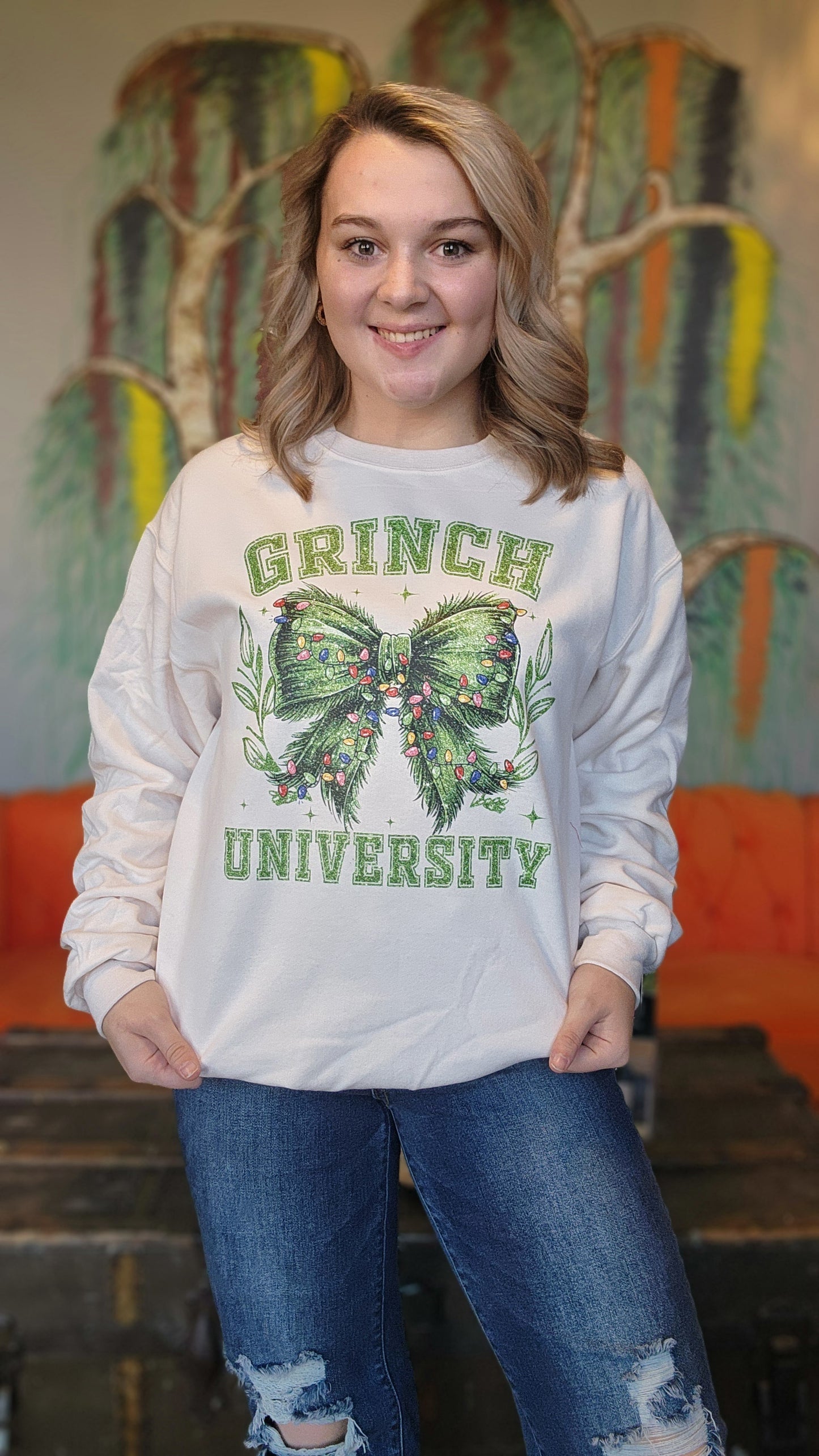 Grinch University Graphic Sweatshirt