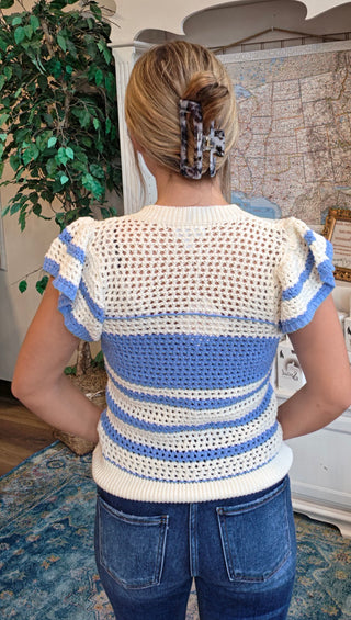 Crochet Flutter Sweater