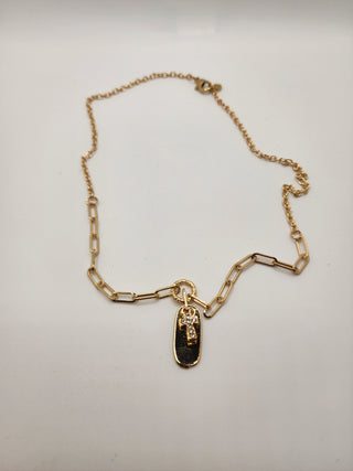 Delicate Cross Tag Gold Necklace