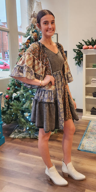 Rhonda Multi Print Washed Dress