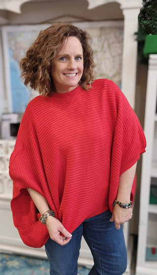 Holiday Poncho Pullover