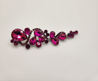 Fuchsia Silver Drop Earrings