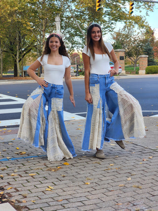 Grace Lace Side Slit Pants