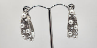 Simple Silver Pearl Earring