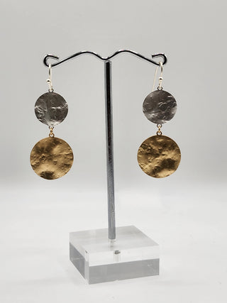 Hammered Metal Dangle Earrings
