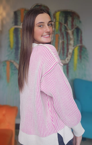 Two Tone Crewneck Sweater
