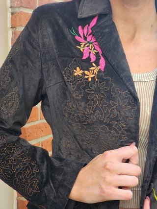 Elton Velvet Floral Jacket/Dress