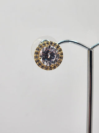 Gold Diamond Stud Earrings