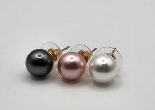 Colored Pearl Stud Set Earrings