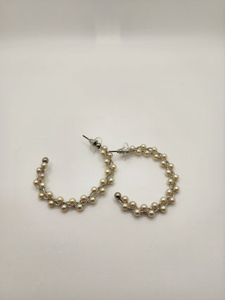 Pearl Hoop Earrings