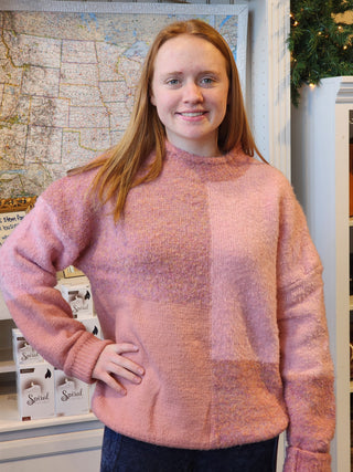 Oversized Color Block Cozy Sweater