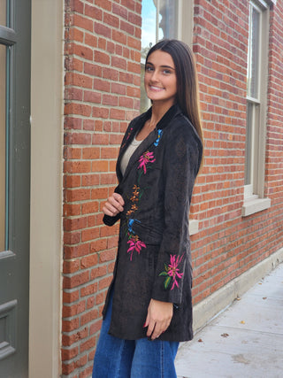 Elton Velvet Floral Jacket/Dress