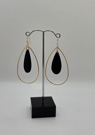 Simple Black Out Earrings