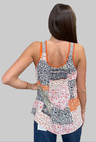 Jacquard Floral Back Top