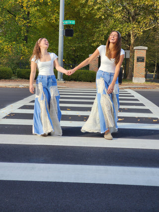 Grace Lace Side Slit Pants