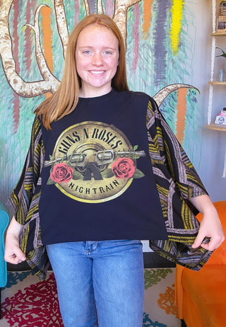 Banded Pullover Tee, Guns & Roses, Night Train