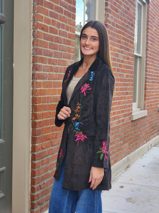 Elton Velvet Floral Jacket/Dress