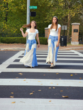 Grace Lace Side Slit Pants