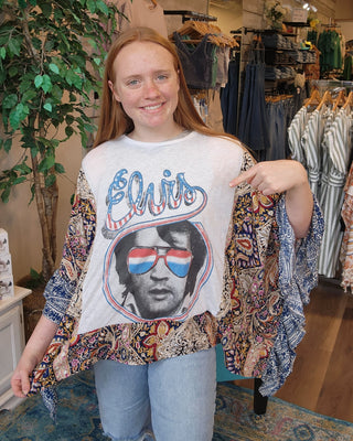 Ruffled Band Tee- Elvis