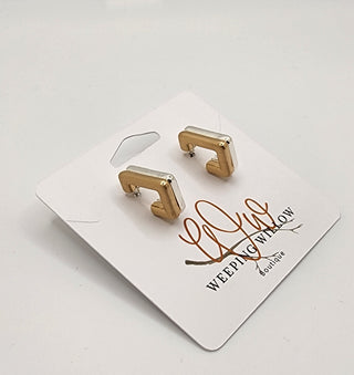 Silver/Gold Square Earrings