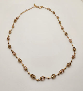 Gold Cylinders Chain Necklace