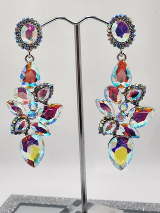 Hunk Silver Iridescent Earring