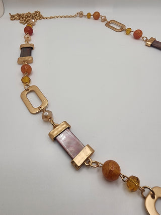 Gold Amber Statement Necklace