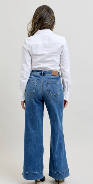 Judy Blue, Mr Petite Trouser Wide Leg Jean