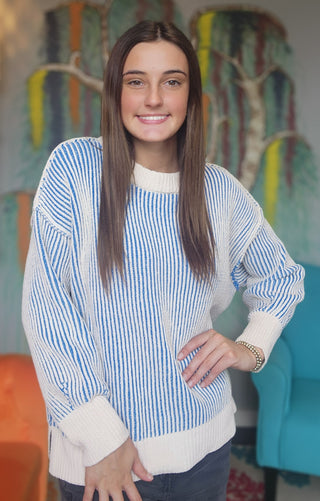 Two Tone Crewneck Sweater