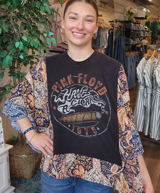 Ruffled Band Tee- Pink Floyd Have a Cigar