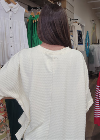 Jacquard Knit Oversized Top