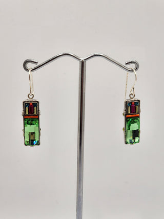 Architectural Rectangle Shape Fish Hook Earrings