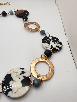 Gold/Black Circle Necklace